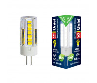 Лампочка светодиодная  LED-JC-220/5W/4000K/G4/CL GLZ09TR картон