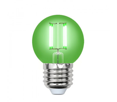 Лампочка светодиодная  LED-G45-5W/GREEN/E27 GLA02GR картон Uniel