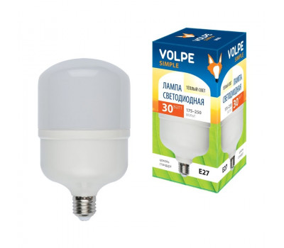 Лампочка светодиодная LED-M80-30W/WW/E27/FR/S картон Volpe Лампочка светодиодная LED-M80-30W/WW/E27/FR/S картон Volpe