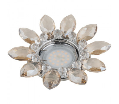 Точечный светильник Peonia DLS-P112 GU5.3 CHROME/COGNAC+CLEAR Fametto Точечный светильник Peonia DLS-P112 GU5.3 CHROME/COGNAC+CLEAR Fametto