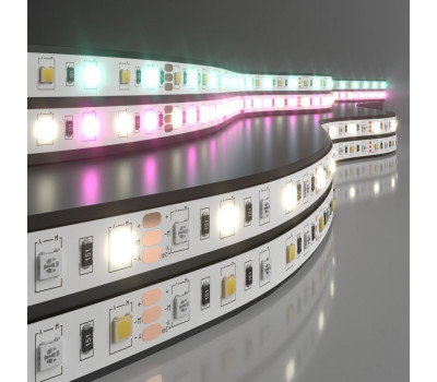Светодиодная лента 24V 60Led 14,4W IP20 RGBW Лента светодиодная 24V 14,4W 60Led 5050+5050 IP20 MIX RGB/дневной белый, 5м Elektrostandard