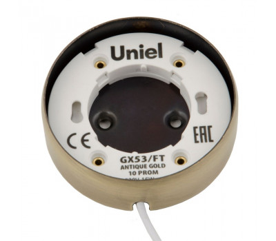 Точечный светильник GX53/FT ANTIQUE GOLD 10 PROM Uniel Точечный светильник GX53/FT ANTIQUE GOLD 10 PROM Uniel