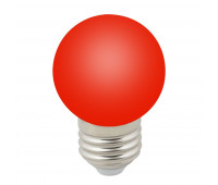 Лампочка светодиодная  LED-G45-1W/RED/E27/FR/С