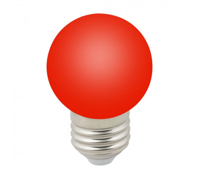 Лампочка светодиодная  LED-G45-1W/RED/E27/FR/С Volpe