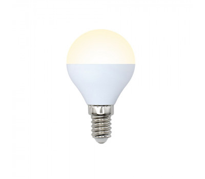 Лампочка светодиодная LED-G45-7W/WW/E14/FR/NR картон Volpe Лампочка светодиодная LED-G45-7W/WW/E14/FR/NR картон Volpe