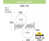 Настенный фонарь уличный GLOBE 250 G25.131.000.BXF1R