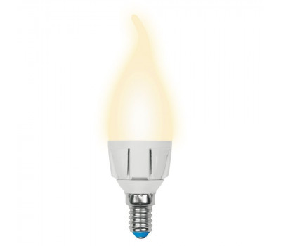Лампочка светодиодная  LED-CW37-6W/WW/E14/FR/DIM PLP01WH картон Uniel
