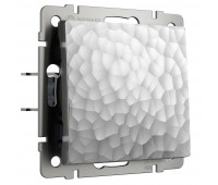 Выключатель Встраиваемые механизмы Hammer серебряные W1210006