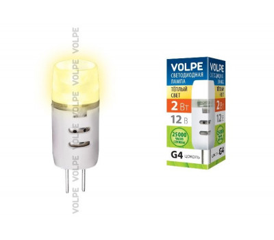 Лампочка светодиодная  LED-JC-2W/WW/G4/FR/S картон Volpe