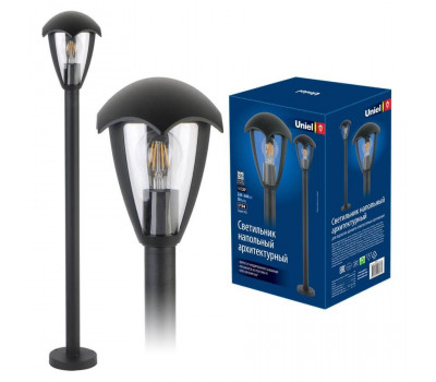 Наземный фонарь UUL-T80A 60W/E27 IP54 BLACK Uniel Наземный фонарь UUL-T80A 60W/E27 IP54 BLACK Uniel