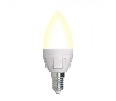 Лампочка светодиодная LED-C37 7W/3000K/E14/FR/DIM PLP01WH картон Uniel Лампочка светодиодная LED-C37 7W/3000K/E14/FR/DIM PLP01WH картон Uniel