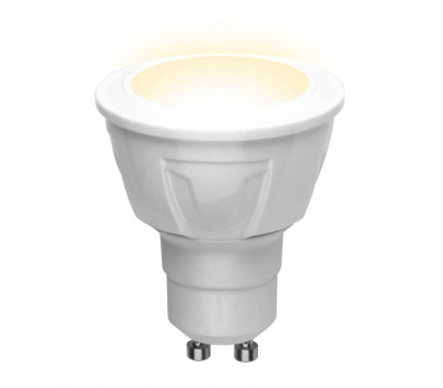 Лампочка светодиодная LED-JCDR 6W/WW/GU10/FR PLP01WH картон Uniel Лампочка светодиодная LED-JCDR 6W/WW/GU10/FR PLP01WH картон Uniel