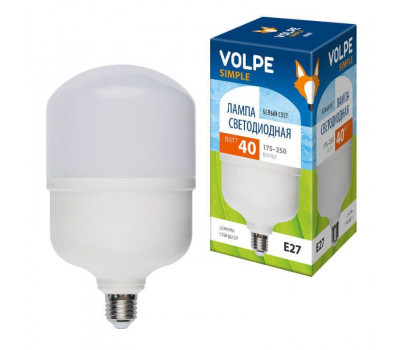 Лампочка светодиодная LED-M80-40W/NW/E27/FR/S картон Volpe Лампочка светодиодная LED-M80-40W/NW/E27/FR/S картон Volpe