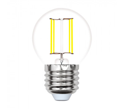 Лампочка светодиодная  LED-G45-5W/WW/E27/CL/MB GLM10TR картон Uniel