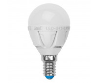 Лампочка светодиодная  LED-G45-6W/WW/E14/FR ALP01WH пластик