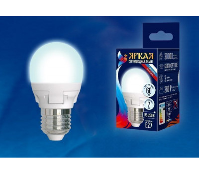 Лампочка светодиодная LED-G45 7W/NW/E27/FR PLP01WH картон Uniel Лампочка светодиодная LED-G45 7W/NW/E27/FR PLP01WH картон Uniel