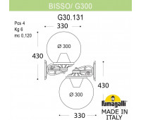 Настенный фонарь уличный GLOBE 300 G30.131.000.BXF1R