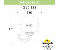 Настенный фонарь уличный GLOBE 250 G25.132.000.VXF1R