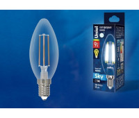 Лампочка светодиодная  LED-C35-9W/4000K/E14/CL PLS02WH картон
