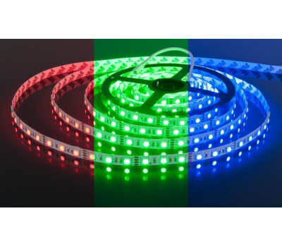 Светодиодная лента  Светодиодная лента 60Led 14,4W IP20 мульти (5050 12V 60Led 14,4W IP20 RGB) Elektrostandard